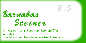 barnabas steiner business card